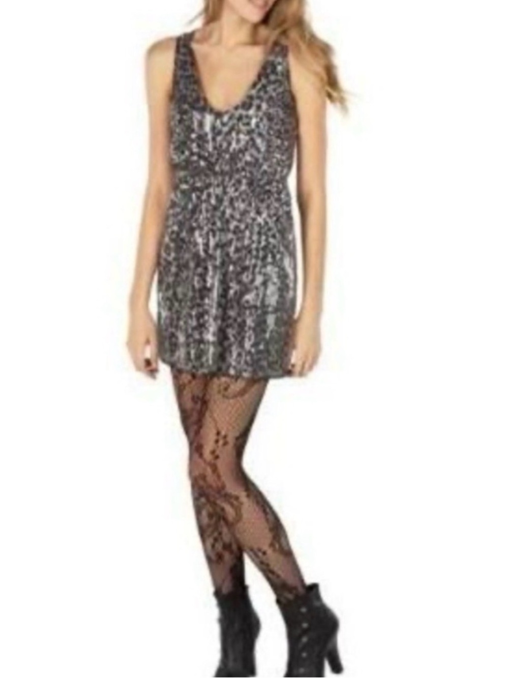 Rodarte for Target Sequin Leopard Mini Dress XS Metallic Party Cocktail